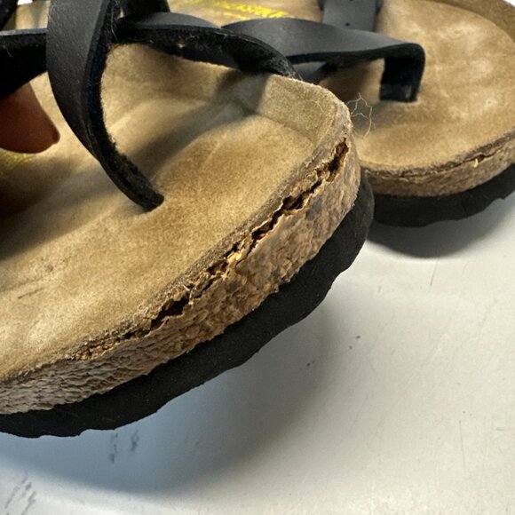 Birkenstock Women’s Yara Leather Size EU 39 US 8 – 8.5 Black Cork Leather - Picture 13 of 13